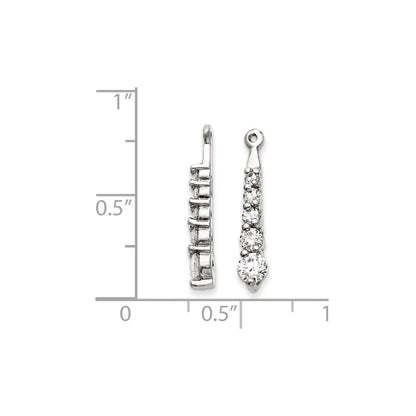 14k White Gold VS Diamond earring jacket