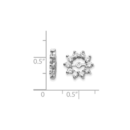14k White Gold A Diamond Earring Jacket