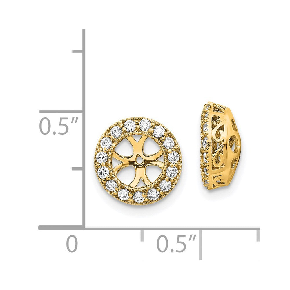14k A Diamond Earring Jacket