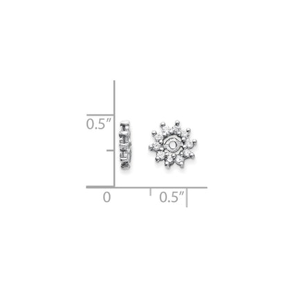 14k White Gold AAA Diamond Earring Jacket