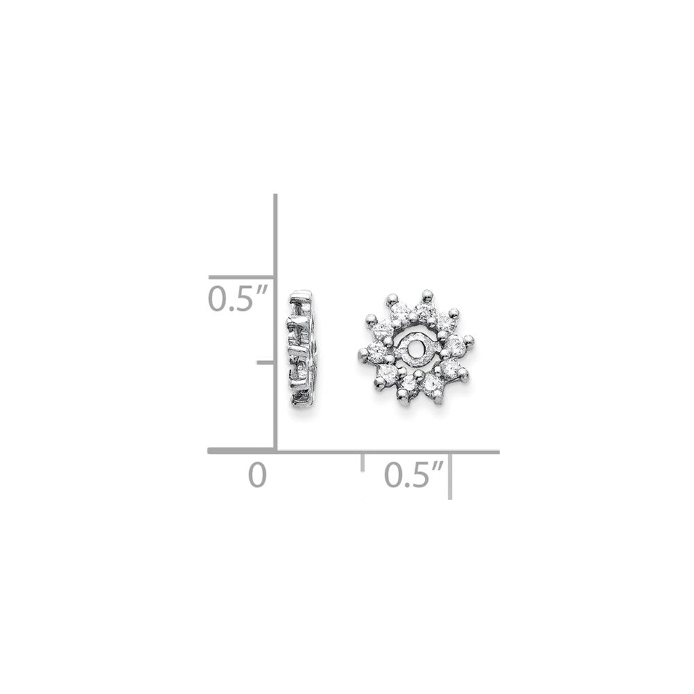 14k White Gold A Diamond Earring Jacket