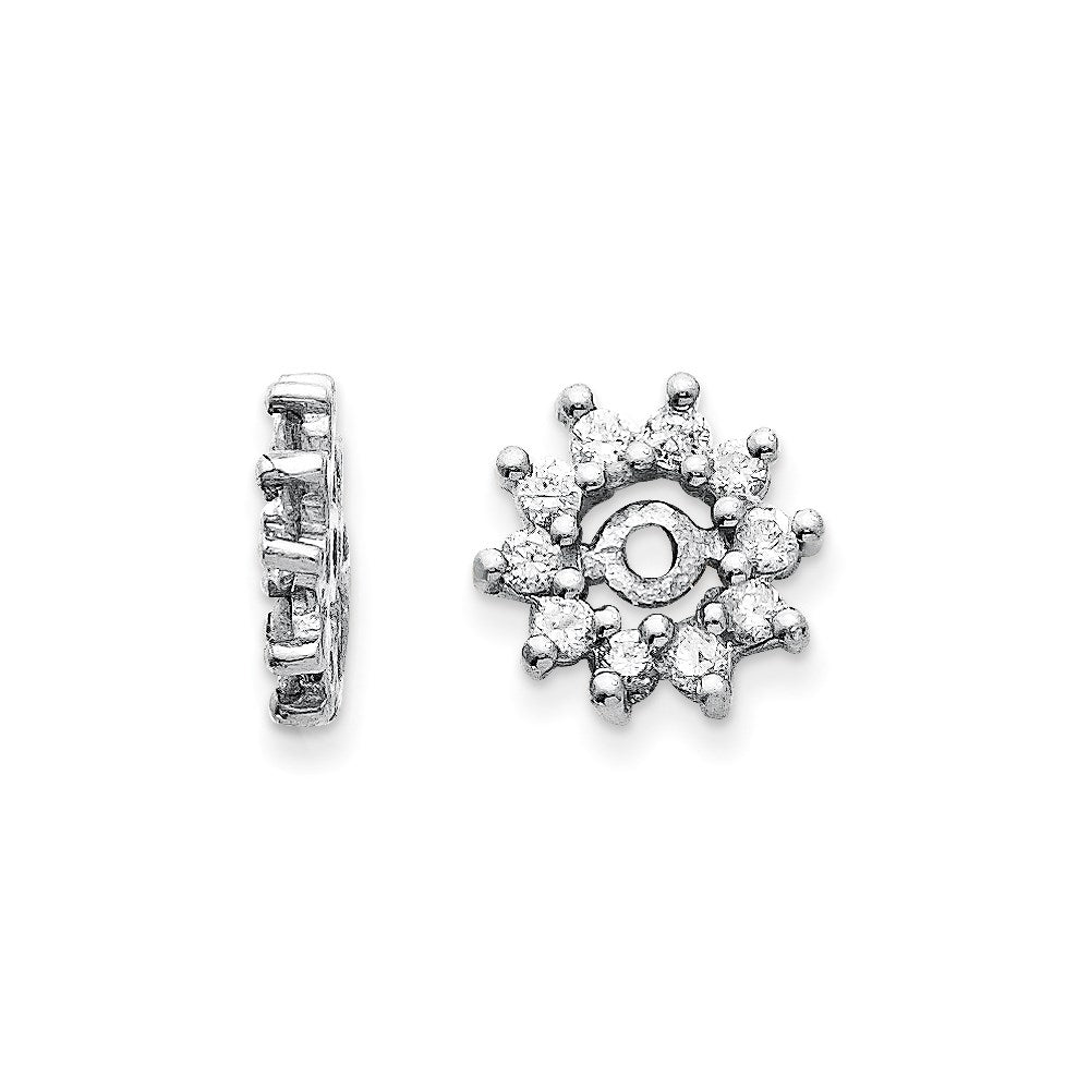 14k White Gold A Diamond Earring Jacket