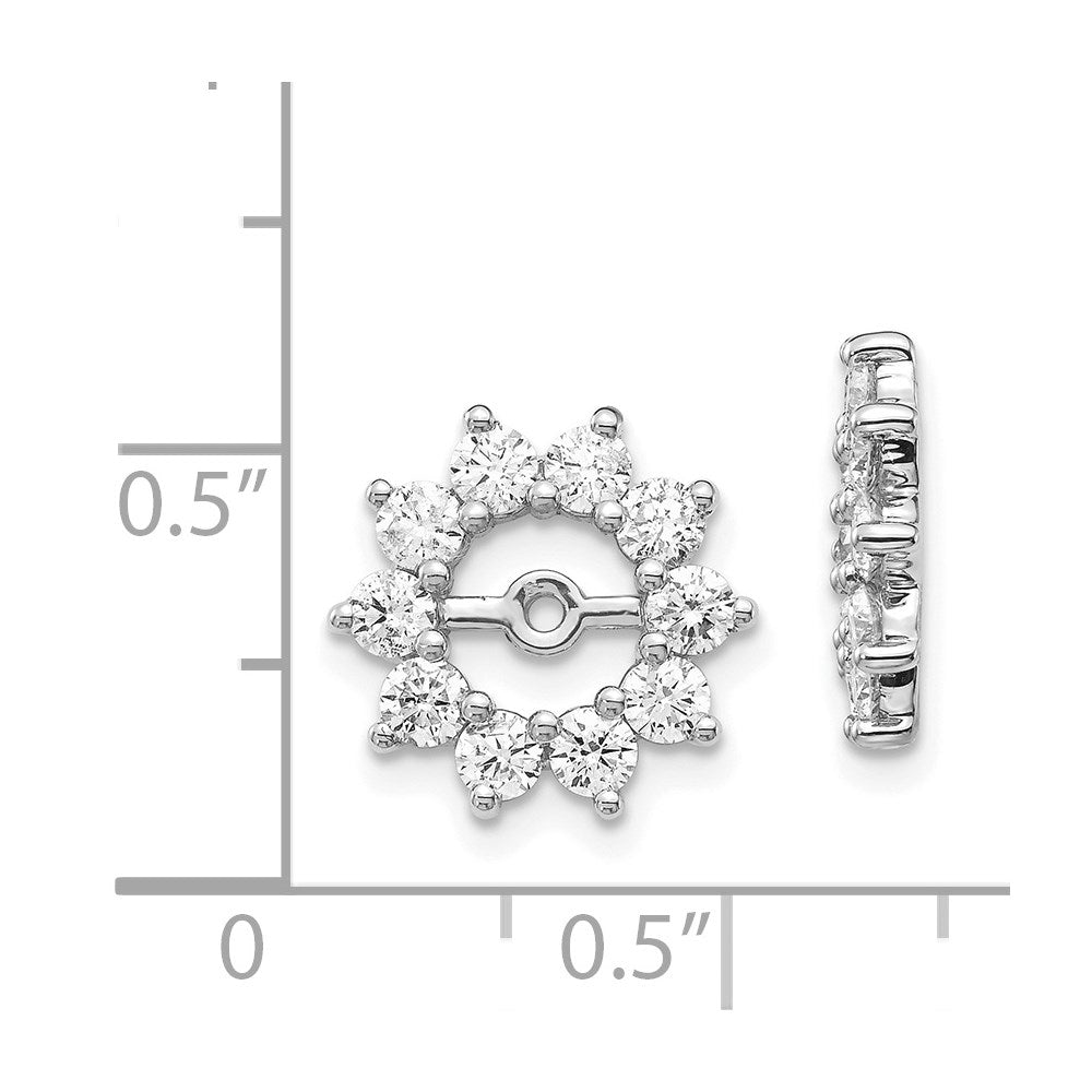 14k White Gold VS Fancy Diamond Earring Jacket