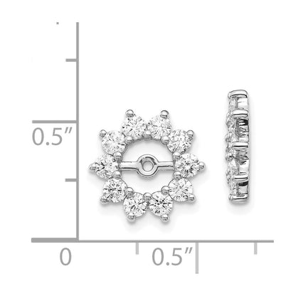 14k White Gold VS Fancy Diamond Earring Jacket