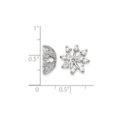 14k White Gold AA Diamond Earring Jacket