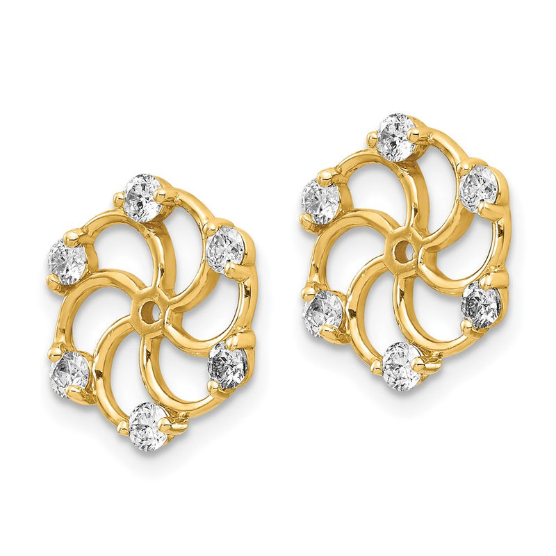 14k A Diamond Earring Jacket