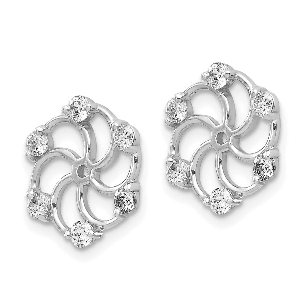 14k White Gold VS Diamond Earring Jacket