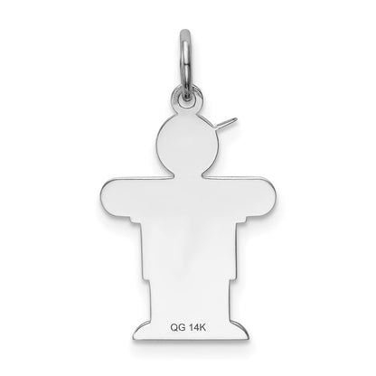 14k White Gold 14k White Gold Kid Charm