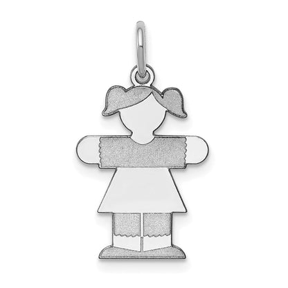 14k White Gold 14k White Gold Kid Charm