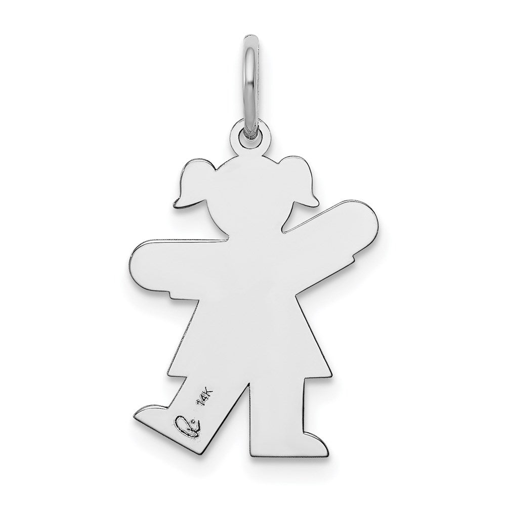 14k White Gold 14k White Gold Kid Charm