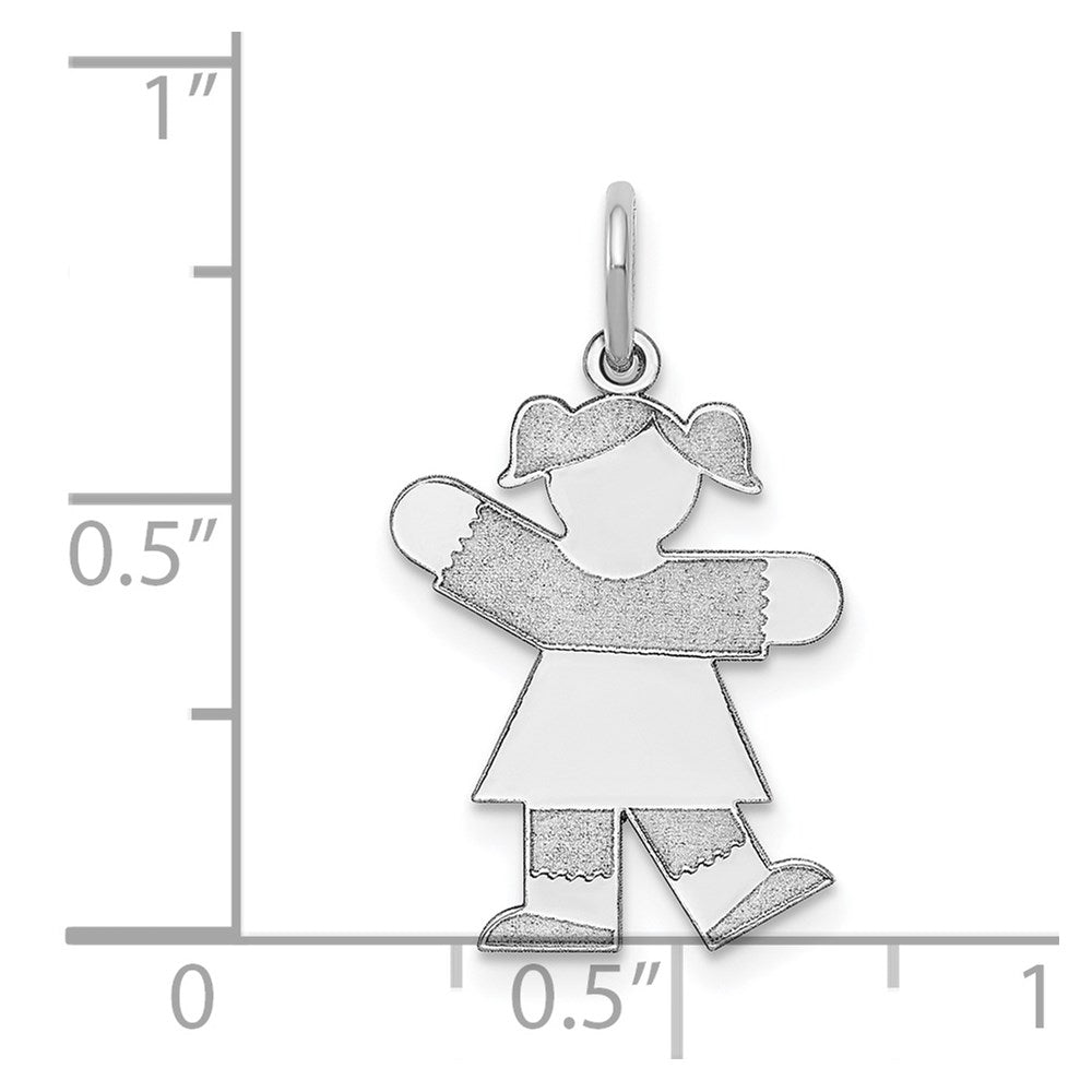 14k White Gold 14k White Gold Kid Charm