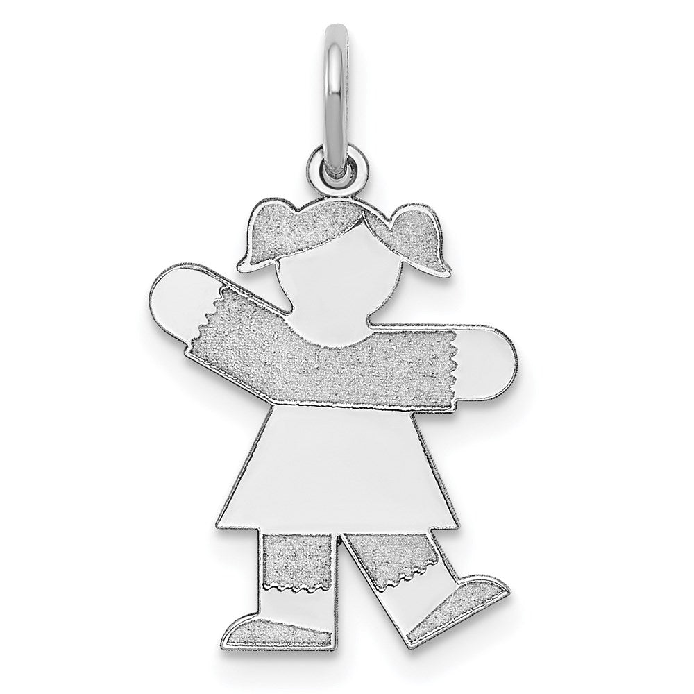 14k White Gold 14k White Gold Kid Charm