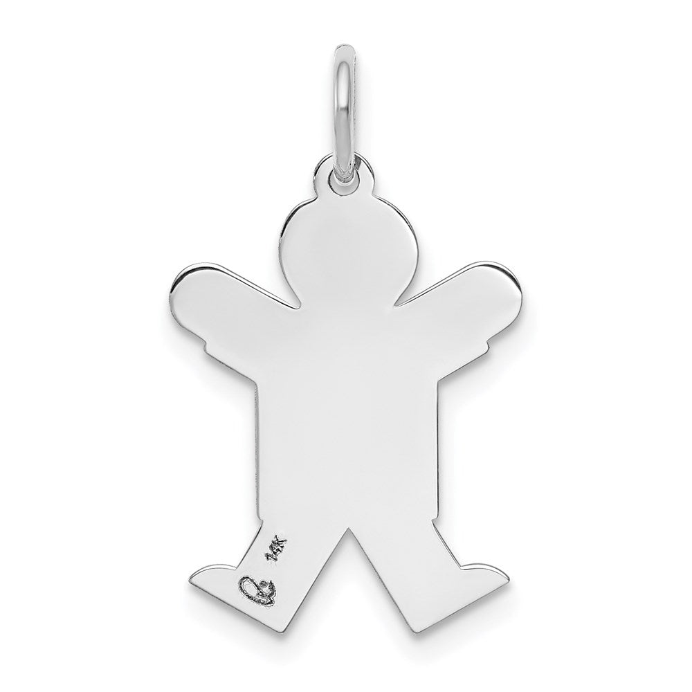 14k White Gold 14k White Gold Kid Charm