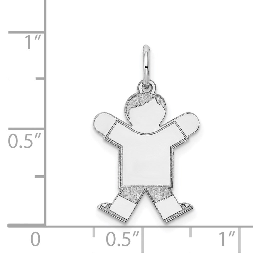 14k White Gold 14k White Gold Kid Charm