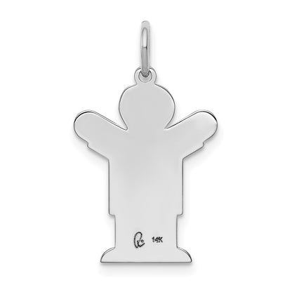 14k White Gold 14k White Gold Kid Charm