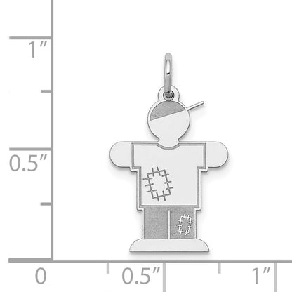 14k White Gold 14k White Gold Kid Charm