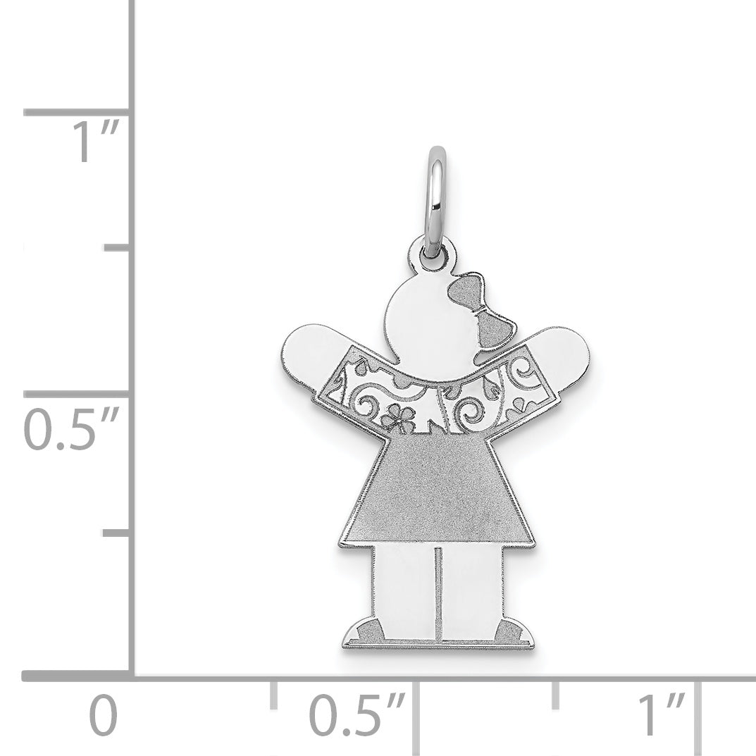 14k White Gold 14k White Gold Kid Charm