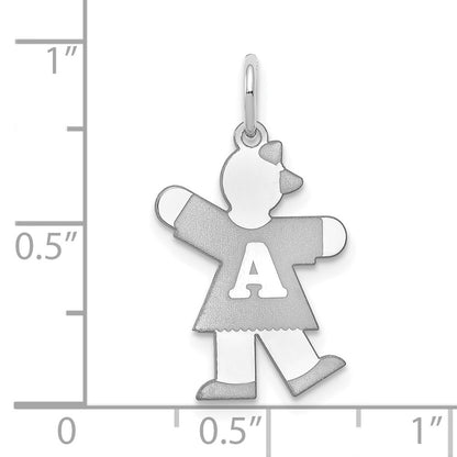 14K White Gold Kid Charm