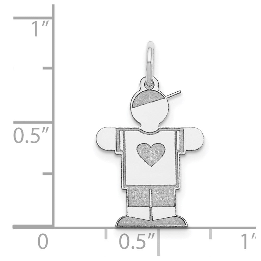 14k White Gold 14k White Gold Kid Charm