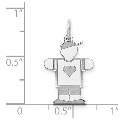 14k White Gold 14k White Gold Kid Charm