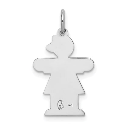 14k White Gold 14k White Gold Kid Charm