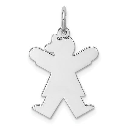 14k White Gold 14k White Gold Kid Charm