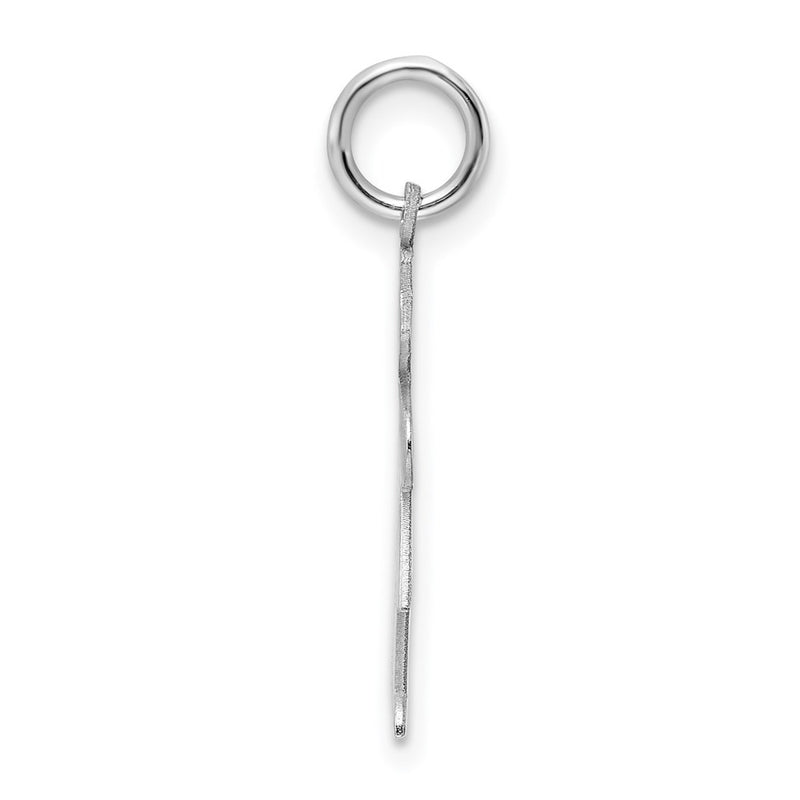 Sterling Silver Rhodium Plated Hugs Kid Charm