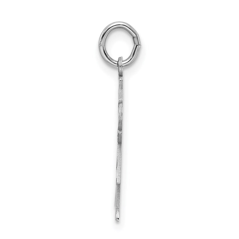 Sterling Silver Rhodium Plated Kiss Kid Charm