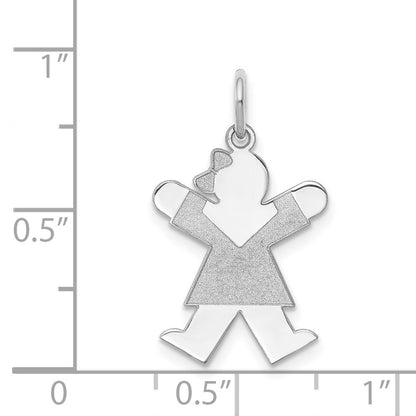 Sterling Silver Rhodium Plated Joy Kid Charm