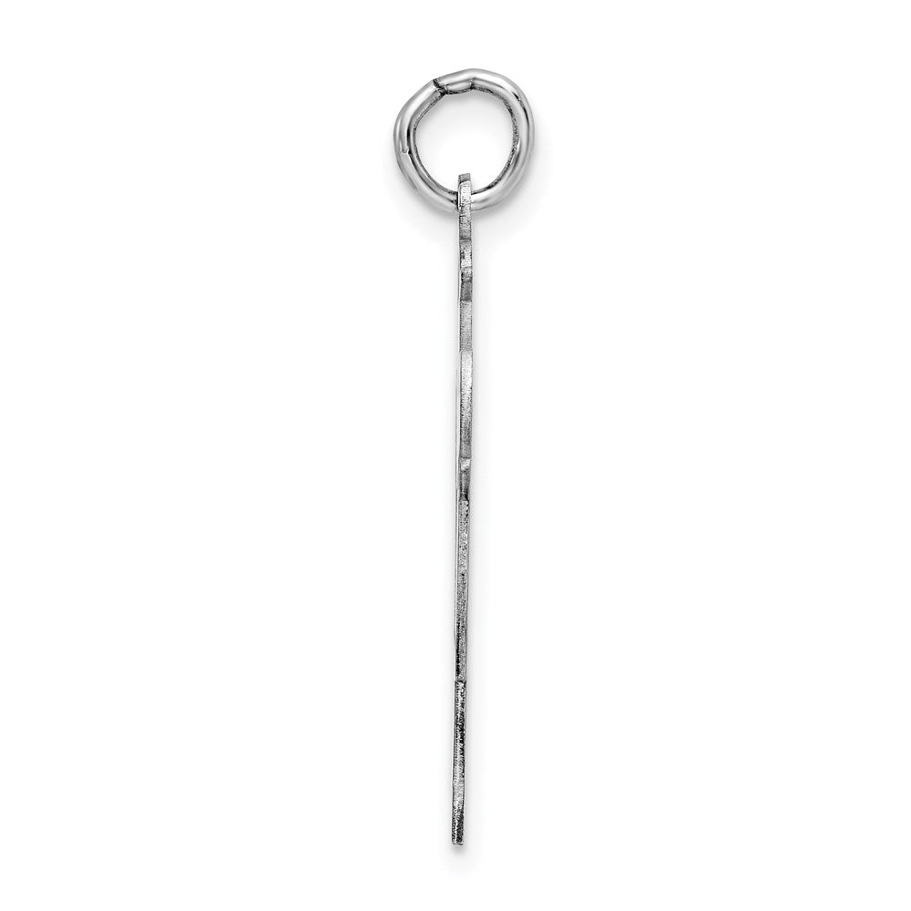 Sterling Silver Rhodium Plated Kiss Kid Charm