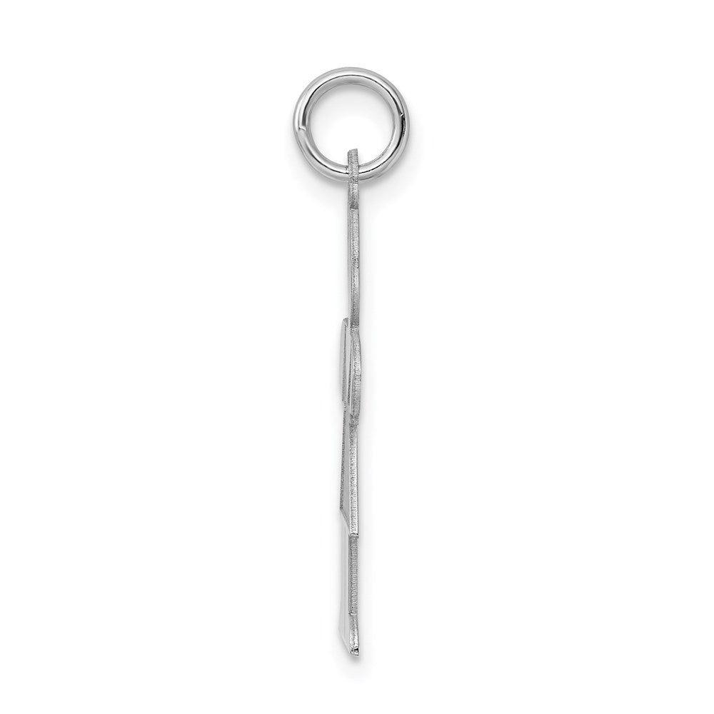 Sterling Silver Rhodium Plated Hugs Kid Charm