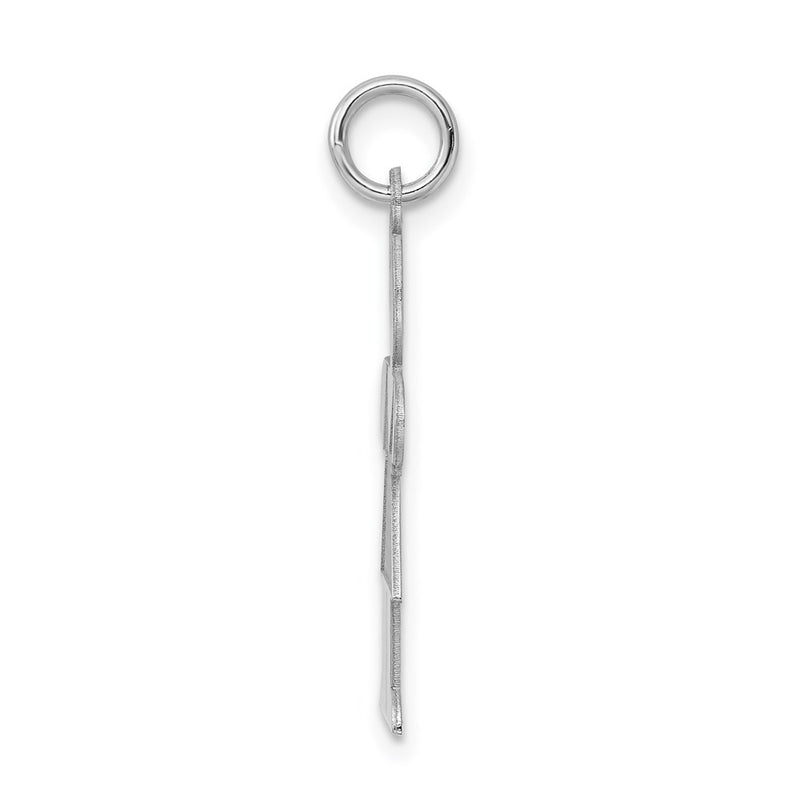 Sterling Silver Rhodium Plated Hugs Kid Charm