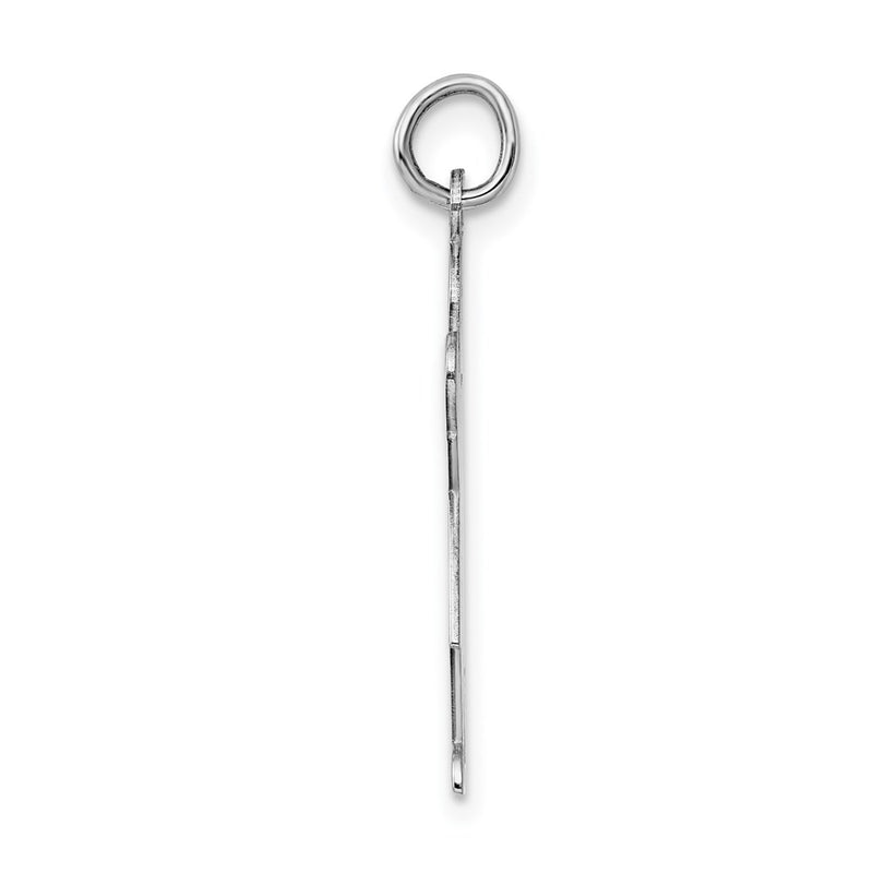 Sterling Silver Rhodium Plated Kiss Kid Charm