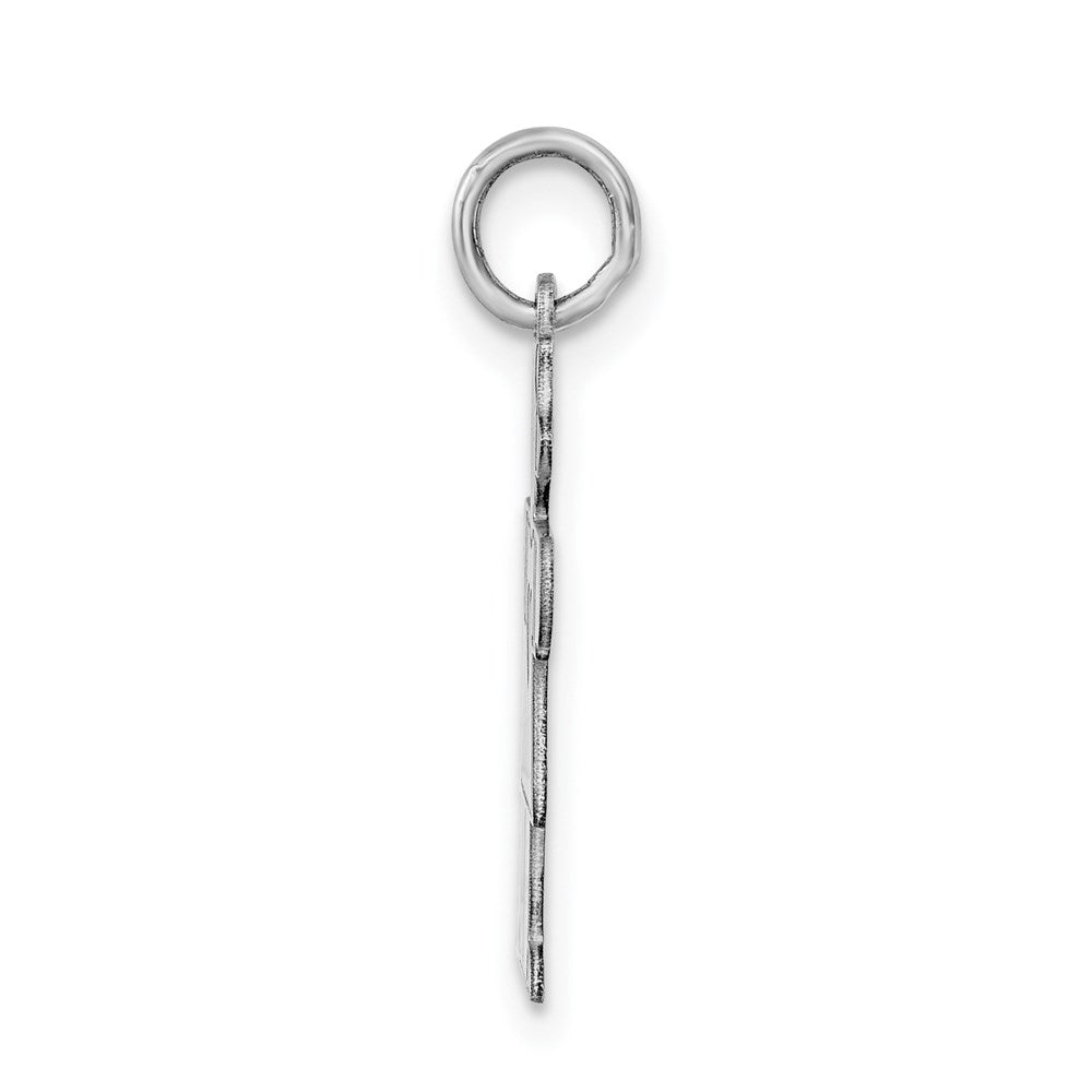 Sterling Silver Rhodium Plated Kid Charm