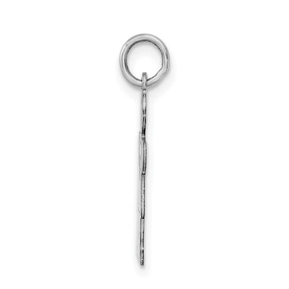 Sterling Silver Rhodium Plated Kid Charm