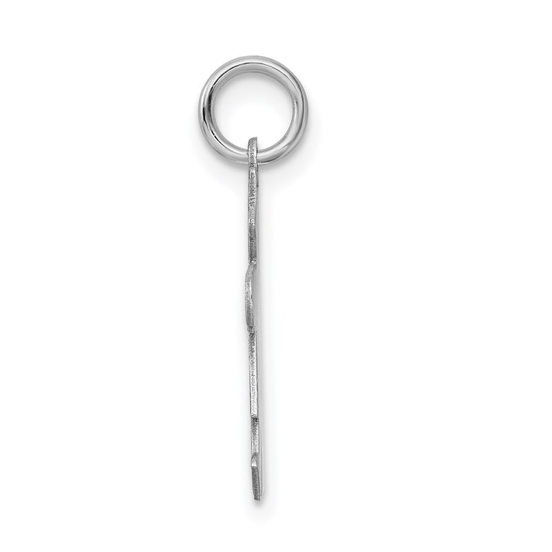 Sterling Silver Rhodium Plated Kid Charm