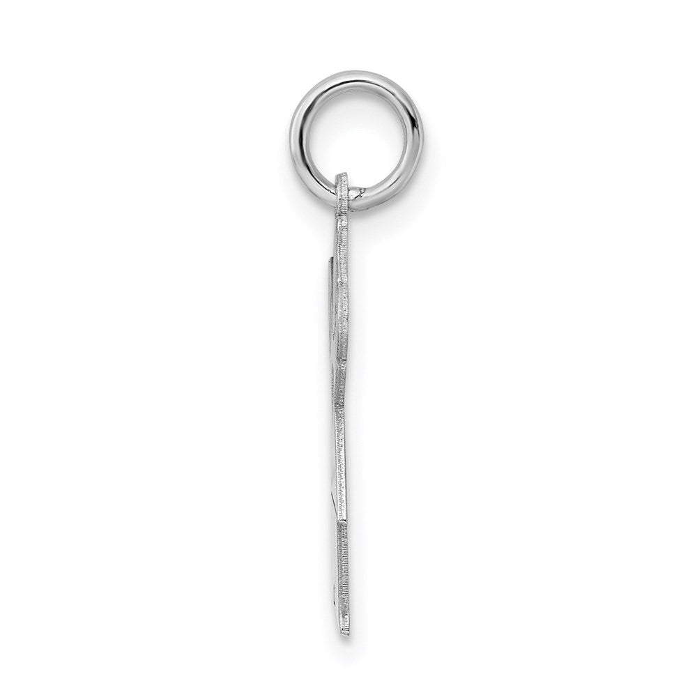Sterling Silver Rhodium Plated Kid Charm