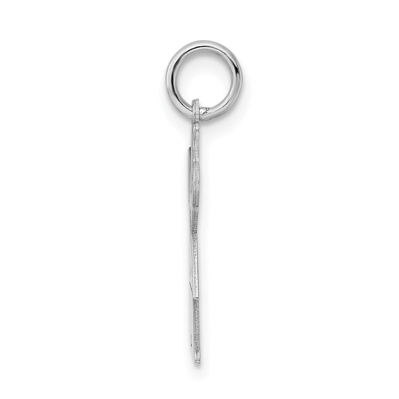 Sterling Silver Rhodium Plated Kid Charm