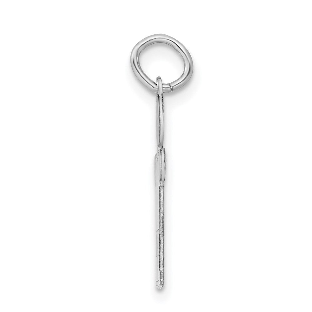 Sterling Silver Rhodium Plated Kid Charm