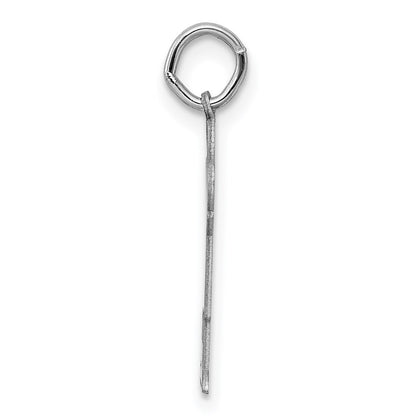 Sterling Silver Rhodium Plated Kid Charm