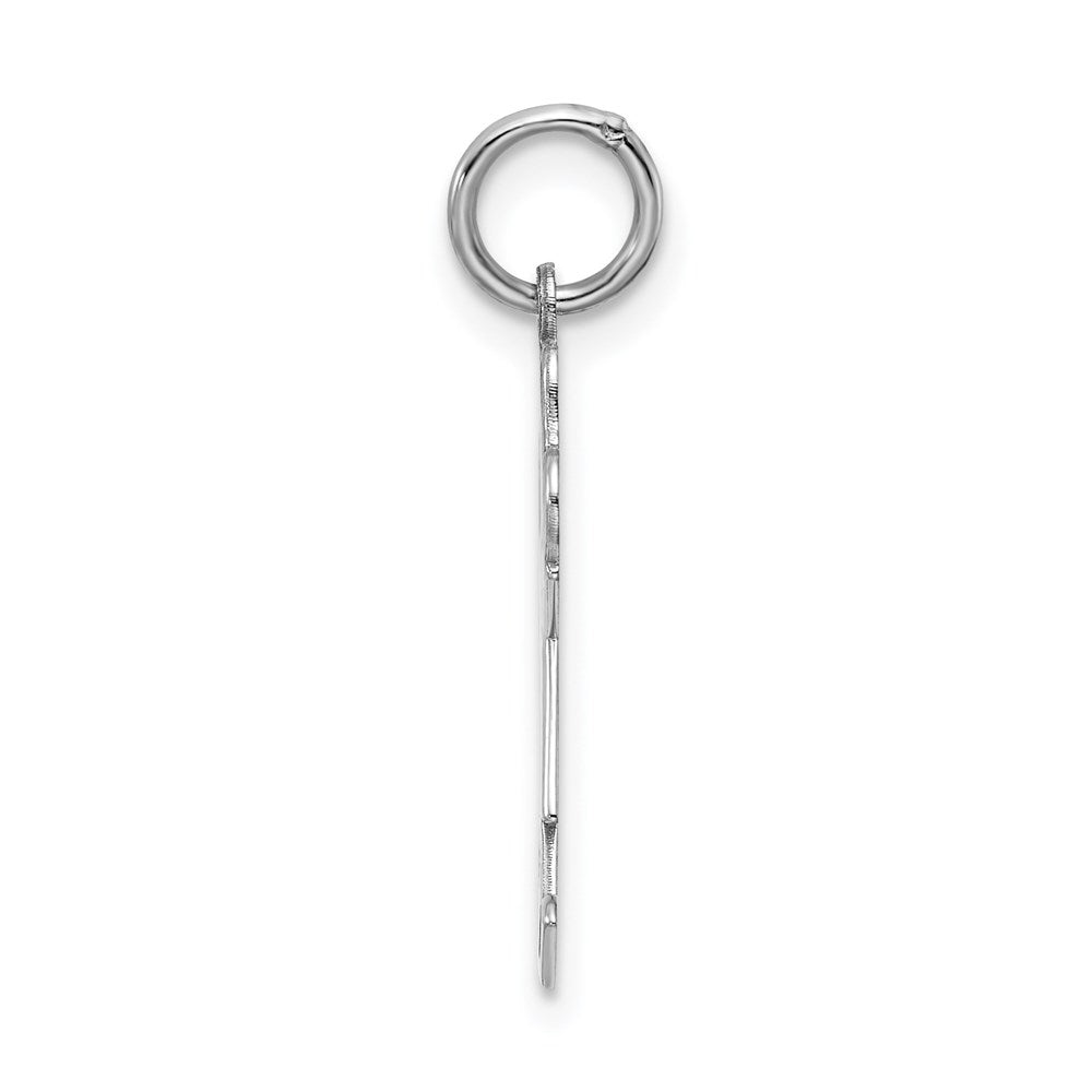 Sterling Silver Rhodium Plated Kid Charm