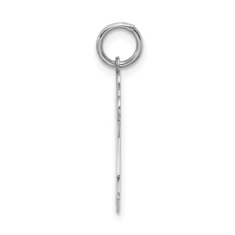 Sterling Silver Rhodium Plated Kid Charm