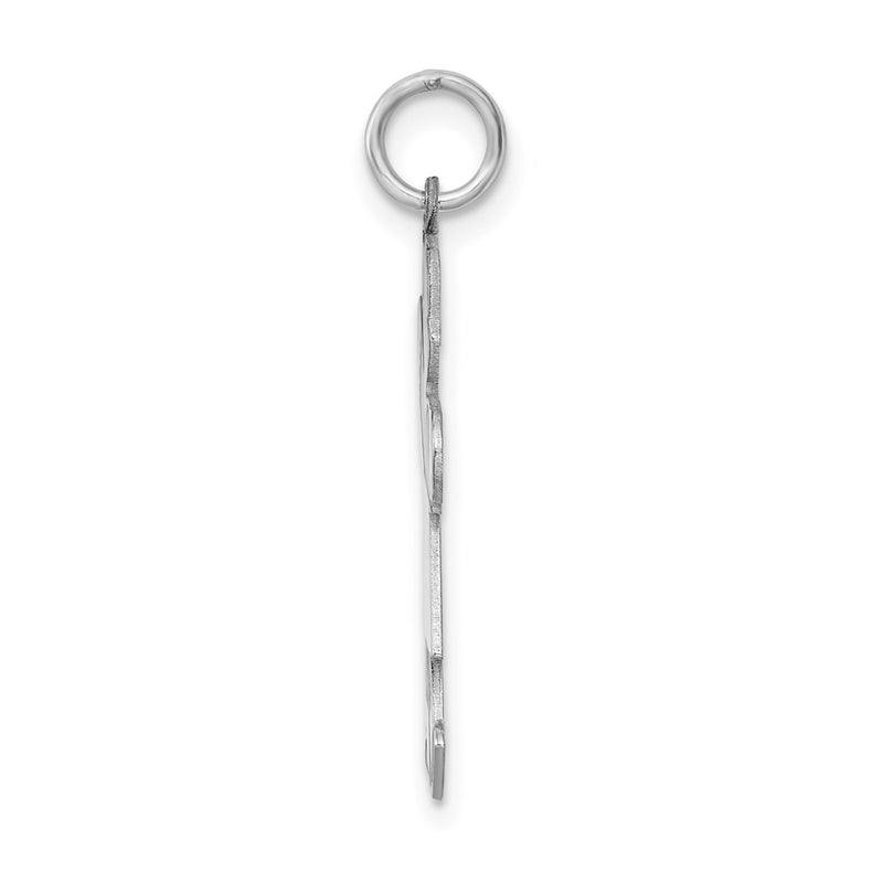 Sterling Silver Rhodium Plated Kid Charm