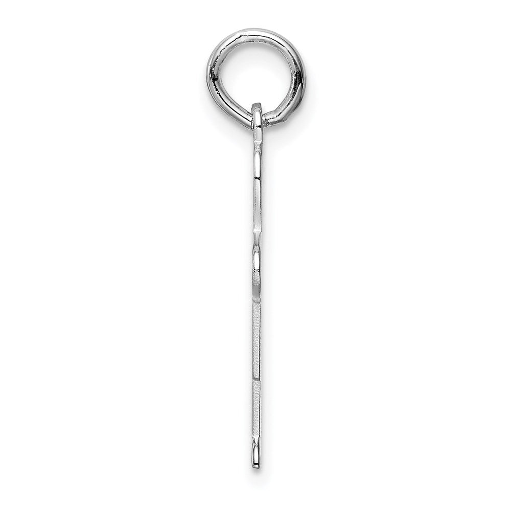 Sterling Silver Rhodium Plated Kid Charm