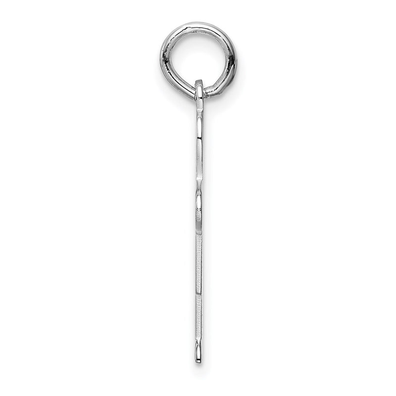 Sterling Silver Rhodium Plated Kid Charm