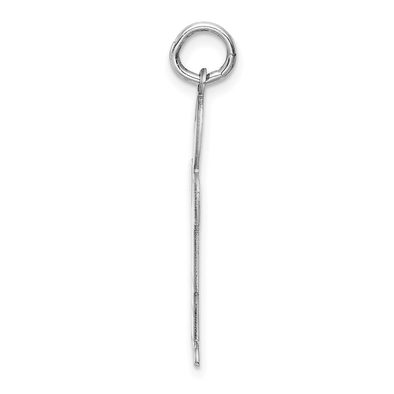 Sterling Silver Rhodium Plated Kid Charm