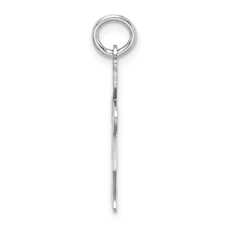 Sterling Silver Rhodium Plated Kid Charm