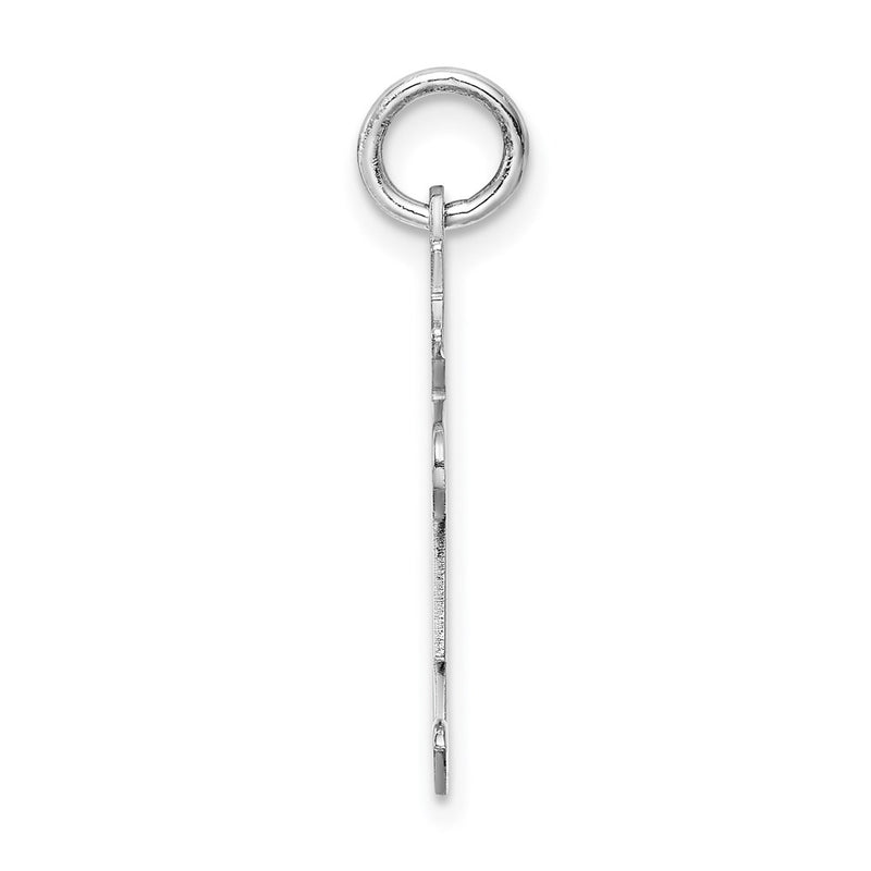 Sterling Silver Rhodium Plated Kid Charm