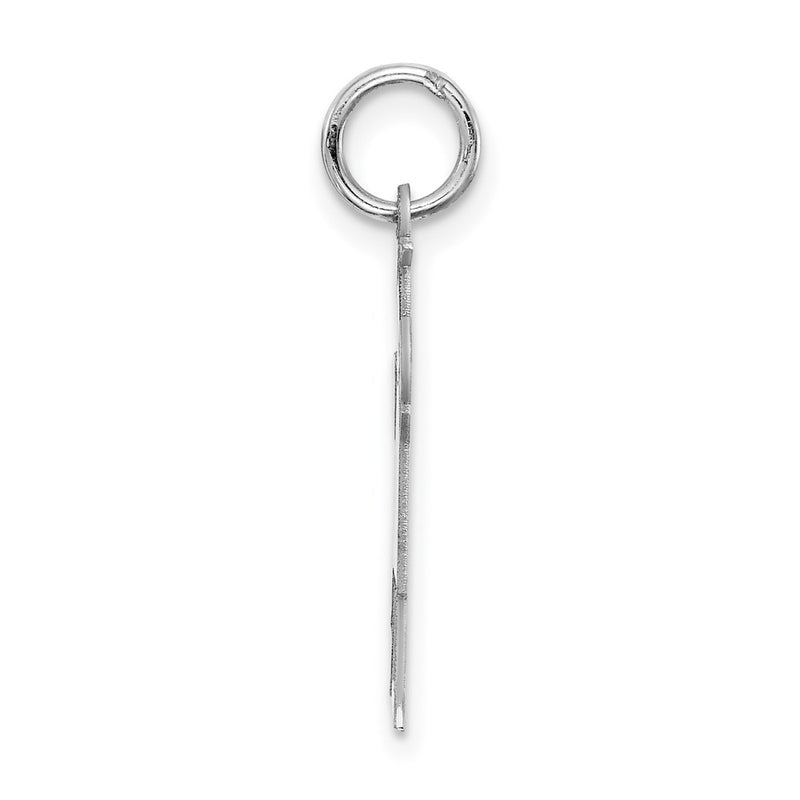 Sterling Silver Rhodium Plated Kid Charm