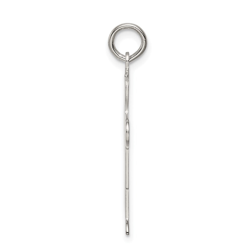 Sterling Silver Rhodium Plated Kid Charm
